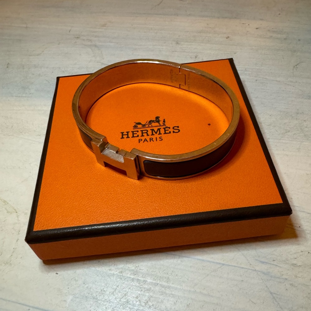 HERMES Blue Clic clac bracelet